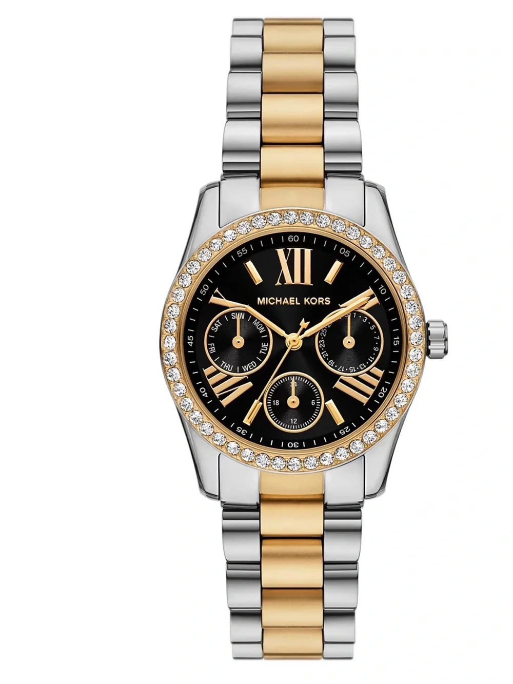 Michael Kors Lexington Lux Multifunction Two-Tone Stainless Steel Watch, 34mm